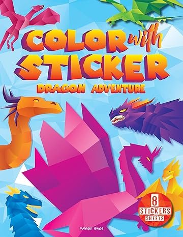 Color With Sticker Dragon Adventure